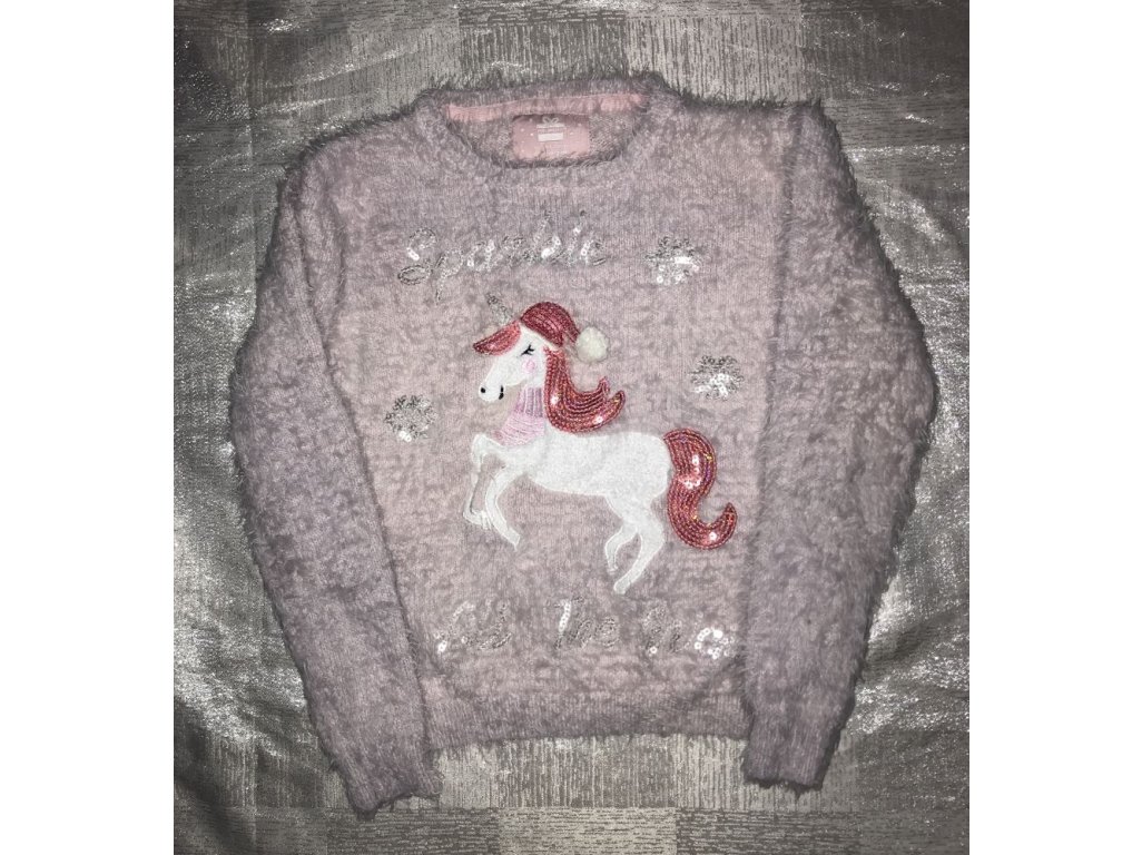 Chlupatý svetr Primark vel. 152