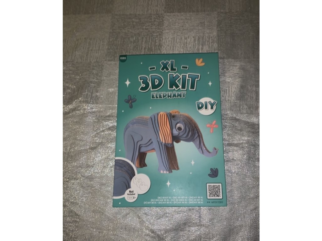 3D slon vyrábění Nové 31x21 cm