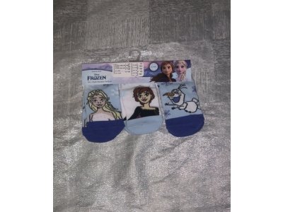 Ponožky Frozen 3 páry Nové vel. 23-26