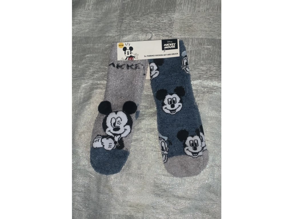 Chlupaté ponožky s pritiskluzem Disney 2 páry Nové vel. 27/30